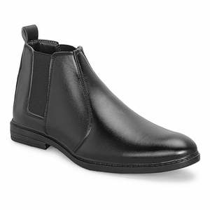 Chaussures Chelsea en cuir PU faites à la main de haute qualité pour hommes, chaussures habillées d'hiver à enfiler pour mariage, fête ou bureau - Product Image 3