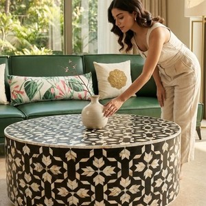 Mesas de centro modernas de nácar para decoración del hogar, mesa de centro para sala de estar, comedor, muebles elegantes para el dormitorio - Product Image 1