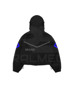 Nouvel ensemble de survêtement 2 pièces pour homme : pantalon et veste à capuche avec logo sérigraphié, coupe-vent en mesh intégré - Product Image 3