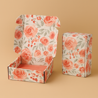 Boîtes d'expédition pliables en carton ondulé personnalisées en matériaux recyclés écologiques avec gaufrage/revêtement UV, pelliculage brillant/mat pour cadeaux