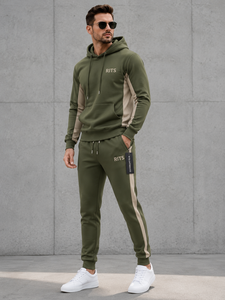 Conjunto Deportivo con Capucha para Hombre RITS, Negro, Manga Larga, Color Sólido, Ropa Casual, Bolsillos Laterales, Cierre con Cordón, Estilo Invernal, 100% - Product Image 6