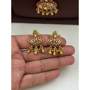<b>Indian</b> Ethnic Artificial <b>Jewellery</b> Kavya Heritage Delicate Semi Long Necklace <b>Set</b> - Product Image 3