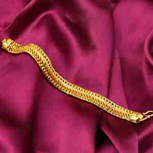 Pulseras de Cadena de Serpiente con Baño de Oro Micro de 14K, 18K, 24K al por Mayor, Joyería de Moda para Hombre, Pulsera de Eslabones de Latón con Micro Oro - Product Image 1