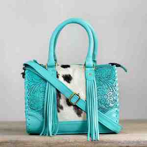 Bolso Bandolera de Cuero Genuino con Flecos Hechos a Mano, Estilo Vintage, Bolso de Hombro Bohemio para Mujer, Estilo Vaquero Occidental - Product Image 1