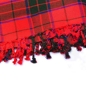 Chal de Tartán Escocés de Lujo Color Rojo, Clán Robertson, Venta al por Mayor de Fábrica, Accesorio Personalizado, Talla 2026 - Product Image 2