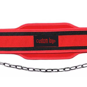 Ceinture de musculation en néoprène ultra-résistante avec chaîne en acier et doubles anneaux en D pour tractions, dips, entraînement de compression et entraînement en salle de sport - Product Image 4