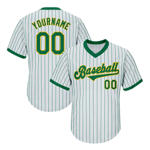 Maillot de softball pour homme à manches courtes, boutonné sur le devant, rayé bleu et blanc, en polyester respirant, pour toutes les saisons - Product Image 5