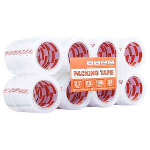 Nastro Adesivo BOPP Resistente da 3 Pollici, 24 Rotoli, 1,88 Pollici x 65 Iarde, Spessore 2,7 Mil, Design Trasparente - Product Image 1