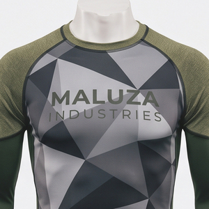 Rashguard de compression tricoté à logo personnalisé pour BJJ, haut de sport à manches longues très extensible pour MMA, grappling et entraînement de sports de combat - Product Image 3