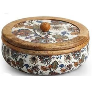 Contenedor de Alimentos de Diseño Moderno para Uso Diario en la Cocina, Caja de Madera de Acacia para Servir Chapati y Roti en la Mesa de la Cocina - Product Image 1