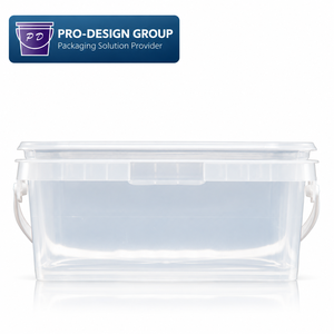 4L Square <b>Plastic</b> Pail with Lid for Electronic Components Small Parts Industrial Storage Packaging Container - Product Image 3