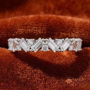 Anillo de Lujo de Plata de Ley 925 con Moissanita de Corte Marquesa para Compromiso, Aniversario, Eternidad o Boda para Mujer - Product Image 3