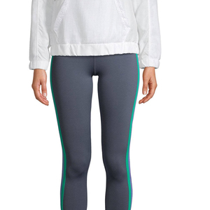 Pantalons de yoga pour femmes, couleur unie, design personnalisé, taille haute élastique, écologiques, respirants, séchage rapide, matière Spandex/Nylon - Product Image 5