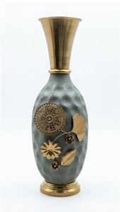 Metal Decorative Flower Vase <b>Texture</b> <b>Powder</b> Coating Premium Quality Vintage Look Wedding Table Centerpiece Wedding Vase - Product Image 4