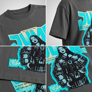 เสื้อยืดแขนสั้นผู้ชาย พิมพ์ลายกราฟิกตามสั่ง สไตล์สตรีท คอกลม ทรงปกติ ผ้าแคนวาส 100% คอตตอน ระบายอากาศ แห้งเร็ว รับผลิตแบบ OEM ODM - Product Image 3