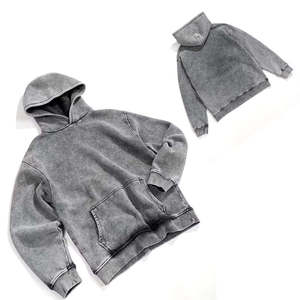 เสื้อฮู้ดดี้ผู้ชายผ้าฝ้ายฟลีซแบบย้อมสีเอซิด พรีเมียม ทรงปกติ สไตล์ลำลอง สตรีทแวร์ รับผลิตตามสั่ง (OEM) ขายส่งจากโรงงาน ผู้ผลิตสำหรับตลาดสหรัฐอเมริกา - Product Image 1