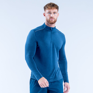 Camiseta Deportiva de Compresión para Hombre, Tejida, de Secado Rápido, Transpirable, para Entrenamiento Deportivo, Fitness, Running, con Logotipo Personalizado OEM, Venta al Por Mayor - Product Image 1