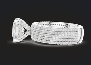Anillo de Compromiso de Oro Sólido de 14 Quilates de la Mejor Calidad, con Diamantes Completos, Corte Brillante de 2 Quilates, Chapado en Rodio, Lujoso, Certificado por IGI, para Mujer - Product Image 2