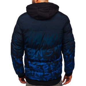 Chaqueta Bomber de Invierno para Hombre, Diseño de Lona, Ecológica, Gruesa, con Capucha, Cierre de Cremallera, Impermeable, Acolchada, Personalizable - Product Image 3