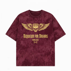 Camiseta para hombre con efecto acid wash, tela de algodón suave, aspecto vintage desgastado, transpirable, cómoda, corte relajado, ideal para un estilo casual urbano. - Product Image 4