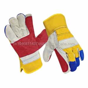 Canadian Rigger Heavy Duty Construction Safety Gloves Optimal Hand <b>Arm</b> Protection Reinforced Cowhide Split Leather Work Gloves - Product Image 3