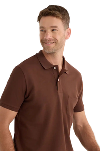 Camisa Polo Clásica para Hombre, Cuello Elegante, Manga Corta, Cierre de Botones, Corte Moderno, Estilo Casual Elegante, Detalles Refinados, Estilo Versátil - Product Image 5