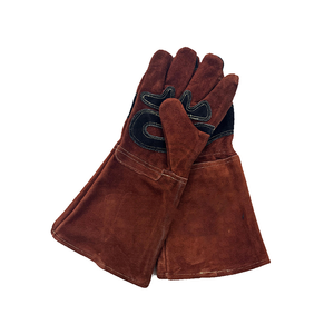 Guantes de Soldadura de Cuero Dividido Personalizados, Resistentes al Calor, con Palma Reforzada y Puño Largo, Protección Industrial - Product Image 3