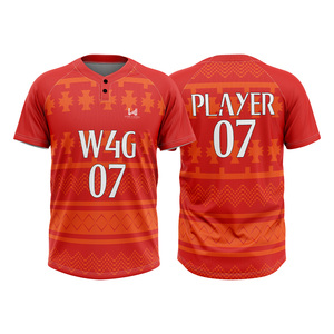 Personalized Transfer Printed College Baseball Jerseys Custom Team Name Breathable Viscose/Cotton <b>Blend</b> Fabric Plus Size Jerseys - Product Image 1