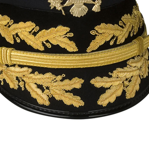 Gorras de uniforme ceremonial personalizadas con insignia de bullion, corona estructurada de primera calidad, sombreros de lujo, proveedor mayorista, precio de fábrica - Product Image 6