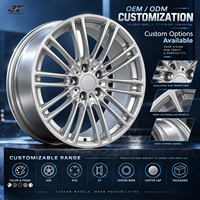 Jantes forgées multi-rayons en maille de 18 à 22 pouces, jantes de roue argentées 5x112 5x114.3 Monoblock VIW-233 pour BMW Audi Mercedes-Benz
