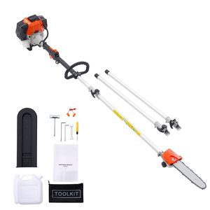 Seghetto a palo a benzina 43CC a 2 tempi, barra di taglio da 10 pollici, serbatoio carburante da 30 fl.oz, potatore per alberi senza fili da 6,8 pollici, personalizzazione OEM, seghetto a palo a benzina - Product Image 1