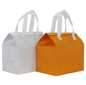 Bolsa Térmica Reutilizable con Aislamiento, Logotipo Personalizado, Bolsa de Entrega de Alimentos de Tela No Tejida, Laminación de Papel de Aluminio, Venta al Por Mayor - Product Image 4