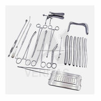 A-1 VERITAS Ensemble d'instruments manuels D&C 21 pièces en acier inoxydable réutilisable pour usage hospitalier, examen gynécologique, curettage chirurgical