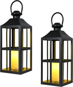 Farol de Metal Hecho a Mano al por Mayor para Decoración Navideña Interior y Exterior, Portavelas Clásico de Hierro con Paneles de Vidrio - Product Image 4