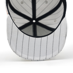 หมวกเบสบอลลายเส้นสีขาวปักโลโก้แบรนด์ชาร์คส์ แบบ Snapback สำหรับทุกเพศ สวมใส่สบาย ทรง 6 แผง - Product Image 5
