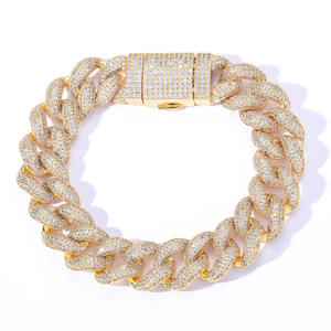 Collier chaîne cubaine de luxe en moissanite et diamant pour hommes et femmes, or 14 carats, cadeau disponible, meilleur prix - Product Image 4