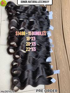 Cheveux humains VuyHair les plus vendus, moins ondulés, noirs, de donneur, sans colle, double trame, fabriqués à la machine - Product Image 5