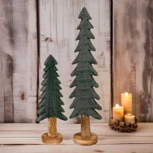 Juego de Decoración Navideña de Madera para Árbol de Navidad, 2 Piezas, Estilo Rústico, Tema Forestal, Decoración para el Hogar en Invierno - Product Image 5