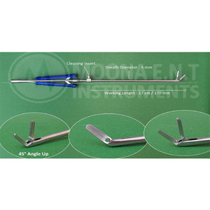Ensemble d'instruments manuels pour chirurgie cardiaque de style DeBakey avec poignée ergonomique et embout supérieur à 45 degrés, longueur de travail 170 mm - Product Image 1