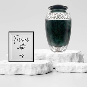 Urna Funeraria Premium Grabada a Mano Estilo Americano para Adultos, Color Blanco, Capacidad de 200 Pulgadas Cúbicas para Cenizas, Conmemoración - Product Image 3