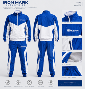 ชุดวอร์ม IRON MARK INDUSTRIES สีเขียวขาว ลายพิมพ์  พร้อมเชือกผูกฮู้ด น้ำหนักเบา กันลม ระบายอากาศได้ดี - Product Image 5
