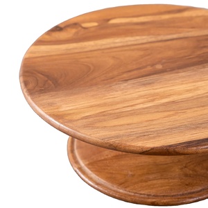 Round Acacia Wooden Cake Stand and Cupcakes <b>sweet</b> pastries serving Stand Tray Tools for home Decor <b>party</b> kitchen accessories - Product Image 6