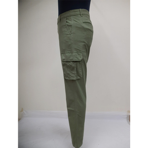 Pantalon cargo long pour homme de haute qualité en tissu sergé respirant en coton avec des poches fonctionnelles pour un port quotidien confortable - Product Image 2