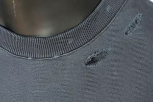 Camiseta de Alta Calidad OEM, Estilo Hip Hop, Dos en Uno, Sólida, Vintage, Lavada al Ácido, Doble Capa, Manga Larga, Nailon/Algodón - Product Image 4