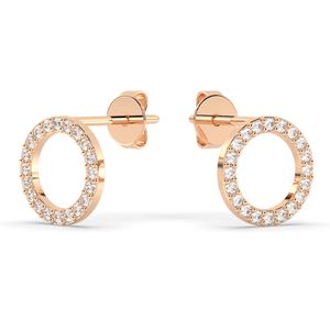 REYES - Pendientes de Plata de Ley 925 con Corte Redondo y Moissanita de 0.28 Quilates, Diseño de Última Moda, con Cierre de Rosca, para Ella, Regalo de Aniversario, Joyería - Product Image 2