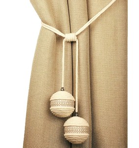 Cotton Rope <b>Curtain</b> Tiebacks, Bedroom Decor - Product Image 3
