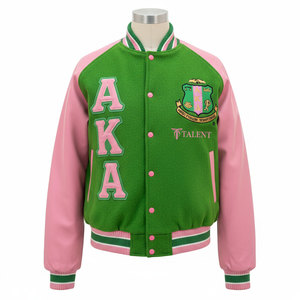 เสื้อแจ็คเก็ต Letterman ดีไซน์ยอดนิยม พิมพ์ลายตามสั่ง เสื้อแจ็คเก็ตวิทยาลัยสำหรับผู้ชาย เสื้อแจ็คเก็ตนักเรียนมัธยมปลาย ระบายอากาศได้ดี - Product Image 4