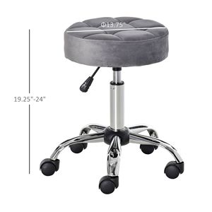 Sedia Girevole Rotonda da Ufficio con Altezza Regolabile, Stile Lussuoso, Seduta Imbottita per Uso Ufficio - Product Image 3