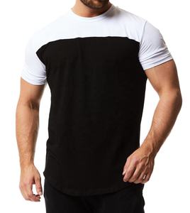 T-shirt à manches courtes pour hommes, vêtement de rue, slim et décontracté, à la mode, jogging, avec ourlet incurvé, vente en gros, 2019 - Product Image 1