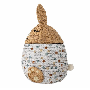 Paniers en jacinthe d'eau tressés écologiques et adorables avec couvercle, en forme de lapin, pour le rangement des jouets, vente en gros du Vietnam - Product Image 2